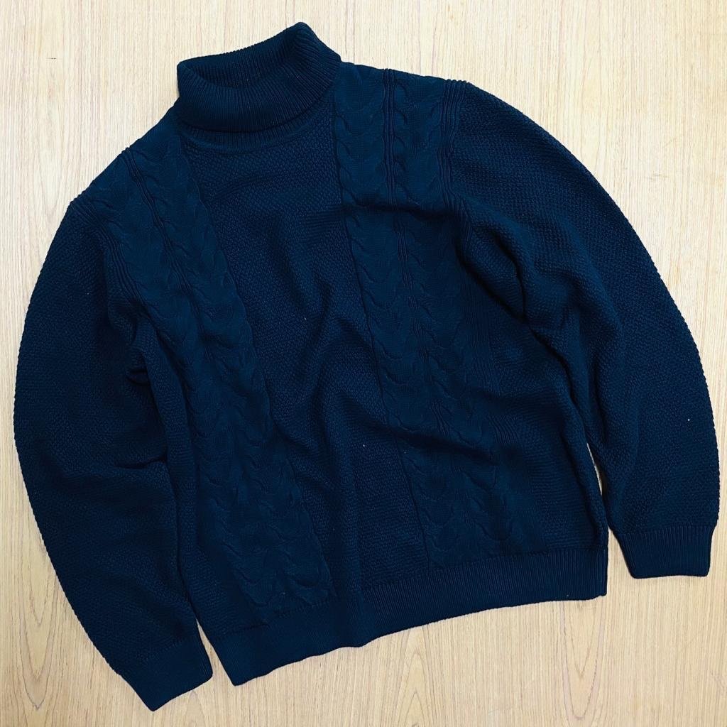 7f93e75b-3993-497a-b188-be9f915a327b Premium Woolen Sweater | SWT01-Navy - Image 1