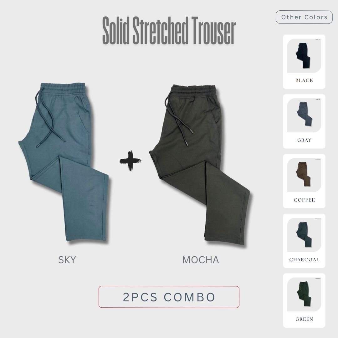 1 Premium Pant Cut Trouser 2 pcs Combo | JOG28 - Image 1