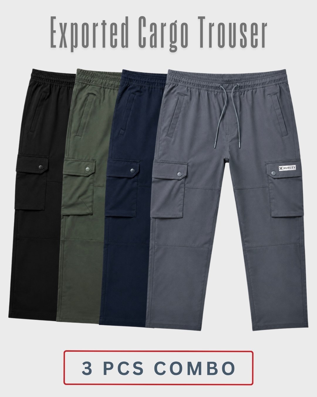 2 Exported Cargo Trouser Combo 2 Pcs | JOG34 - Image 1