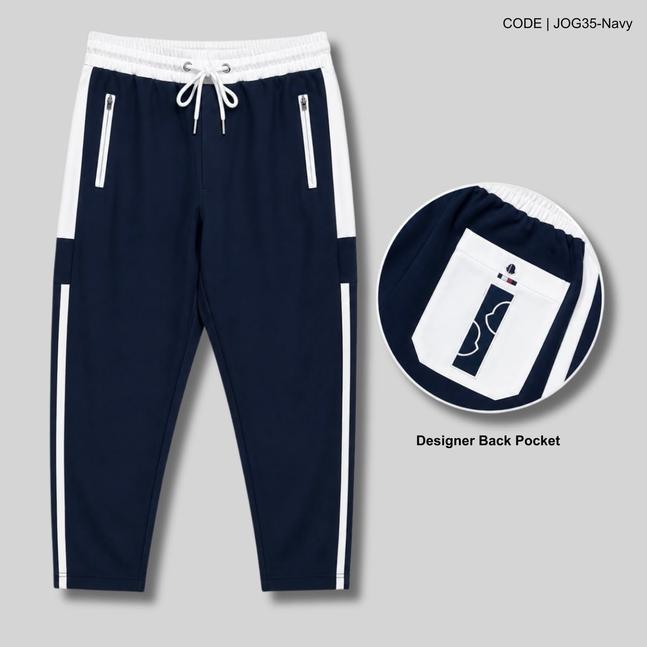 IMG_7201 Designer Edition Contrast Elite Trouser | ZTR01-Navy - Image 1