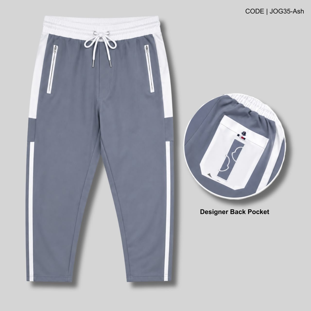 IMG_7202 Designer Edition Contrast Elite Trouser | ZTR01-Ash - Image 1