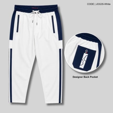 Designer Edition Contrast Elite Trouser | ZTR01-White